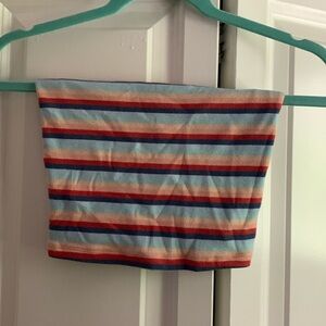 Multi stripe tube top